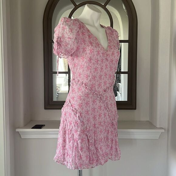 LoveShackFancy Posh Mini Dress, Rose Patch, NWT, Size 4 - Picture 13 of 16
